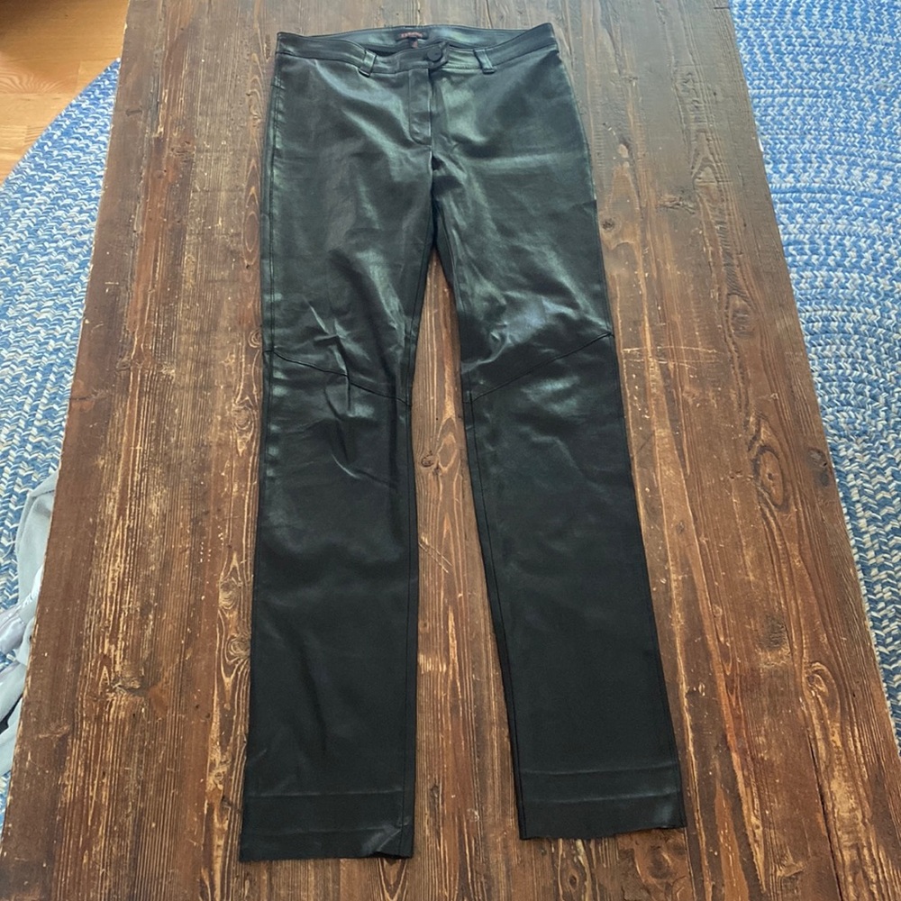 Escada Black Leather Pant, size S